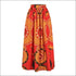 Print Off-the-Shoulder Crop Top And Side-slit Long Skirt
