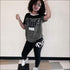 Print Short-sleeve T-Shirts And Skinny Pants Sports Two-piece Set