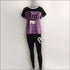 Print Short-sleeve T-Shirts And Skinny Pants Sports Two-piece Set