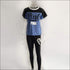 Print Short-sleeve T-Shirts And Skinny Pants Sports Two-piece Set