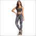 Printed Contrast Sports Bra