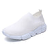 Women Shoes 2019 New Flyknit Sneakers Women Breathable Slip On Flat Shoes Soft Bottom White Sneakers Casual Women Flats Krasovki