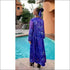 Purple Animal Print Long Kimono-Cardigan