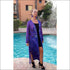 Purple Animal Print Long Kimono-Cardigan