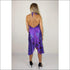 Purple Animal Print silk dress
