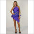Purple Animal Print silk pareo 110x110 cm