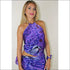 Purple Animal Print silk top