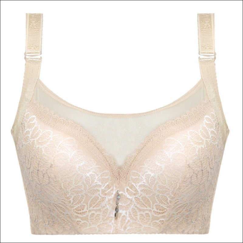 Push-up Sexy Lace Ultra-thin Bra - 80C / Apricot - Lingerie 