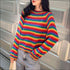 Rainbow Long Sleeve Pullover Sweater