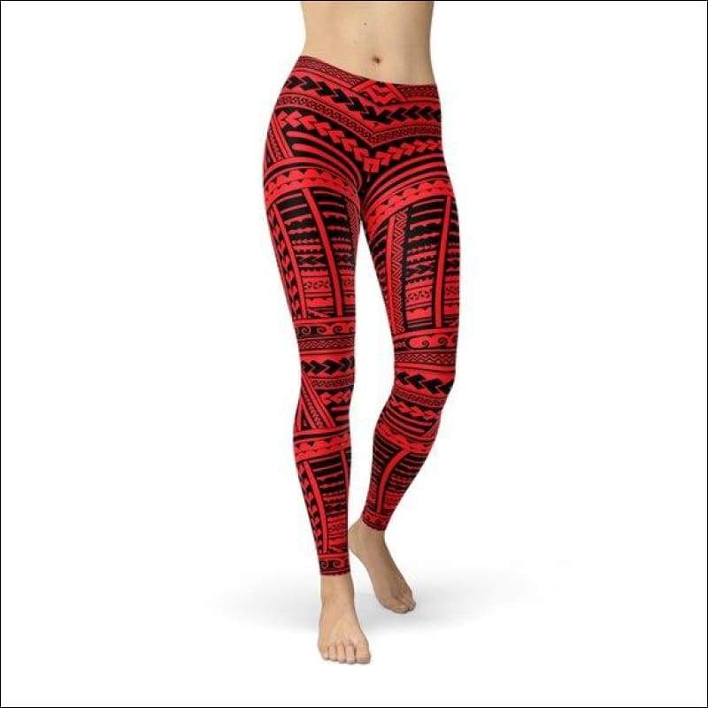 Red Maori Leggings - Leggings