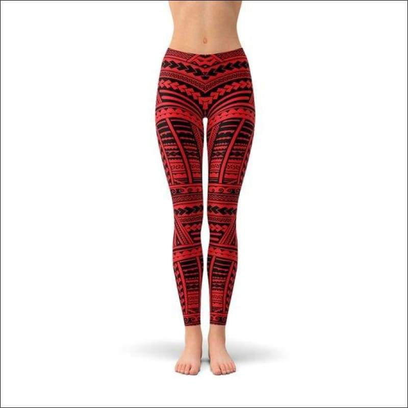 Red Maori Leggings - Leggings
