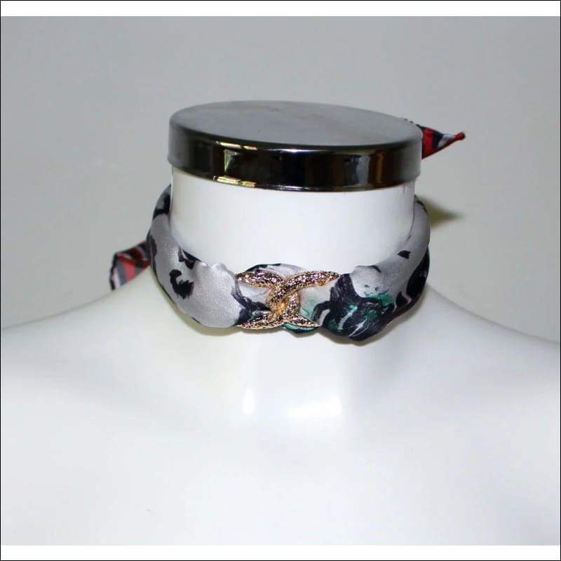 Red rose Choker Necklace - Gold - Chokers - Necklaces