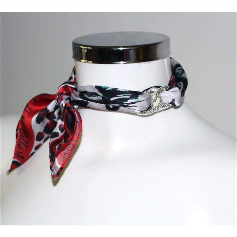 Red rose Choker Necklace - Gold - Chokers - Necklaces