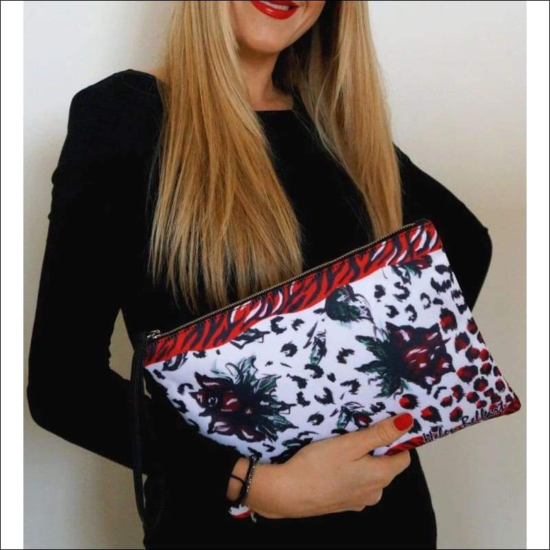 Red rose clutch bag - Helens Bags