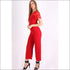 Red Sweetheart Lace Jumpsuit