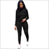 Ripped Design Long-sleeve Hoodie And Pants Casual Two-piece Set
