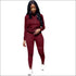 Ripped Design Long-sleeve Hoodie And Pants Casual Two-piece Set