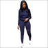 Ripped Design Long-sleeve Hoodie And Pants Casual Two-piece Set