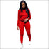 Ripped Design Long-sleeve Hoodie And Pants Casual Two-piece Set