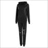 Ripped Design Long-sleeve Hoodie And Pants Casual Two-piece Set