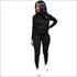 Ripped Design Long-sleeve Hoodie And Pants Casual Two-piece Set