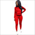 Ripped Design Long-sleeve Hoodie And Pants Casual Two-piece Set
