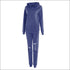 Ripped Design Long-sleeve Hoodie And Pants Casual Two-piece Set