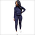 Ripped Design Long-sleeve Hoodie And Pants Casual Two-piece Set