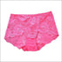 Rose Lace Hollow Out See-through Classic Briefs