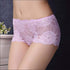 Rose Lace Hollow Out See-through Classic Briefs