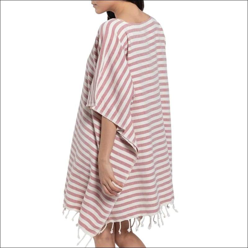 Rose Nautical Stripe Turkish Tunic - Women’s Clothing