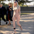 Round Collar Crescent Print Long-sleeve Tight Jumpsuits