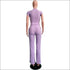 Round Collar Lace-up Top And Straight Pants Two Pieces Sets