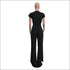 Round Collar Lace-up Top And Straight Pants Two Pieces Sets