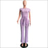 Round Collar Lace-up Top And Straight Pants Two Pieces Sets