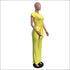 Round Collar Lace-up Top And Straight Pants Two Pieces Sets