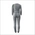 Round Collar Long-sleeve Sequins Peacock Pattern And Pants Fashion Two Pieces Sets