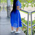 Round Collar Mesh Tee And Pleated Skirt