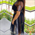 Round Collar Mesh Tee And Pleated Skirt