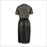 Round Collar Mesh Tee And Pleated Skirt