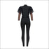 Round Neckline Lace Patchwork Top And Tight Pants