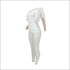 Round Neckline Lace Patchwork Top And Tight Pants