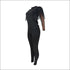 Round Neckline Lace Patchwork Top And Tight Pants