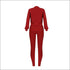 Round Neckline Long-sleeve Lip Print Top And Tight Pants