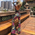 Round Neckline Long-sleeve Print Slim Jumpsuits