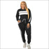 Round Neckline Patchwork Long-sleeve Top And Casual Pants