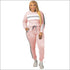 Round Neckline Patchwork Long-sleeve Top And Casual Pants