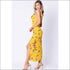 Ruffle Detail Side Slit Maxi Dress