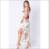 Ruffle Detail Side Slit Maxi Dress