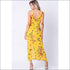 Ruffle Detail Side Slit Maxi Dress